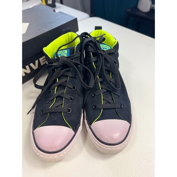 Converse All Star CT High Top Black Neon Pink Youth Mens Sneakers - Picture 5 of 6